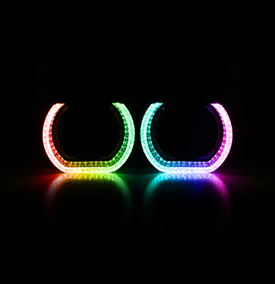 i8-U 2.5inch / 3.0 inch Angel Eyes RGB / White / Doube Lights (White / Yellow)